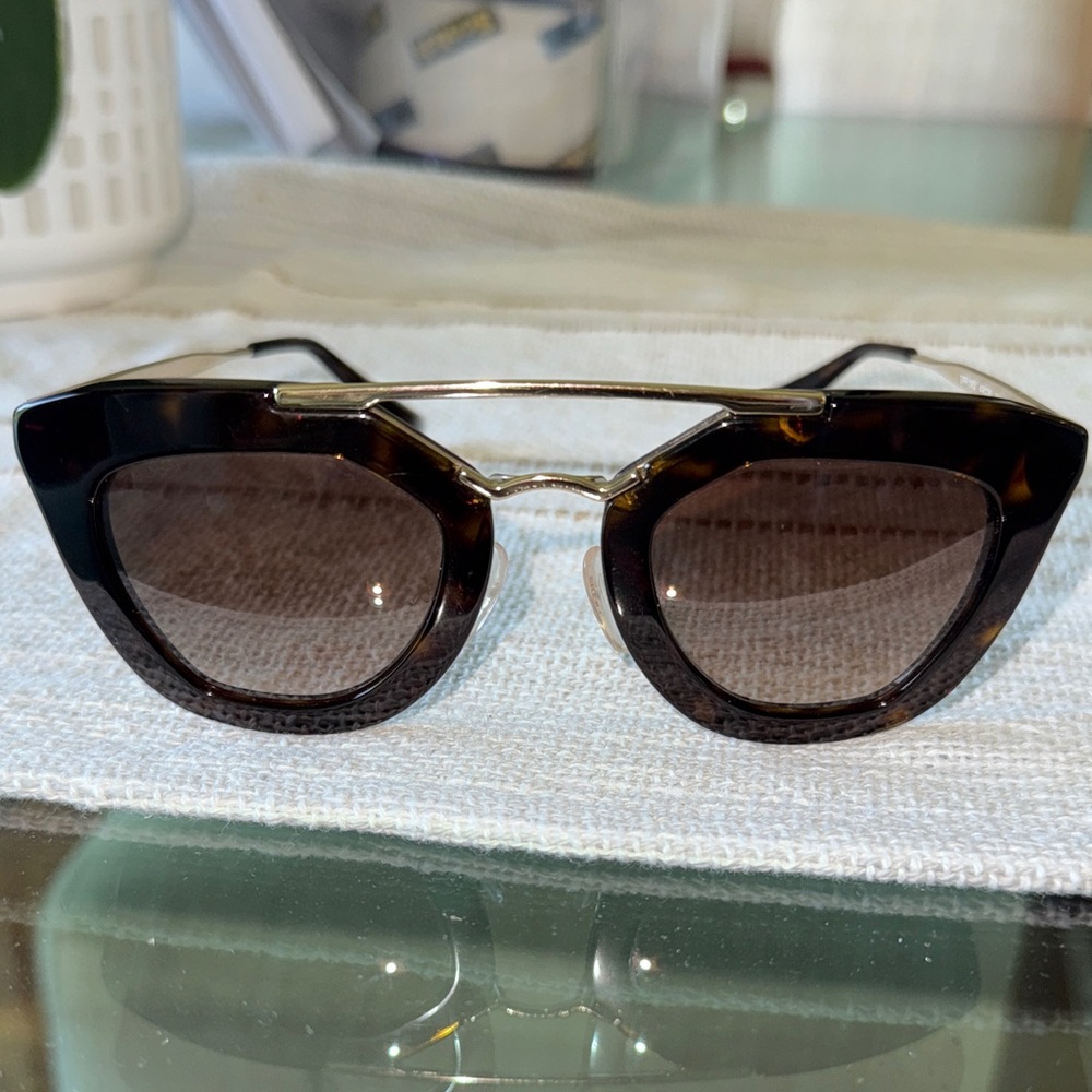 Prada Tortoise Shell Cat-Eye Sunglasses